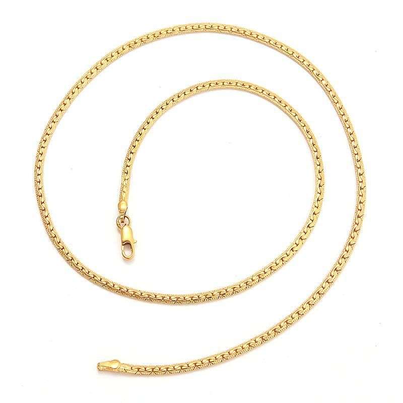 Mens Stunning 9K Yellow Gold Filled Track Link Chain  ( 50cm )